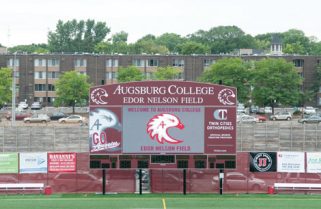 Scoreboard donations honor Edor Nelson ’38